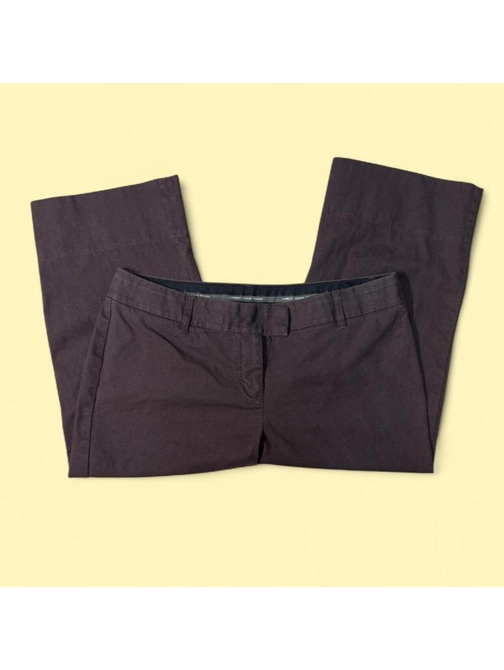 Capri cropped vintage Y2K 90s office siren Low Rise Express Brown Pants